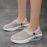 kamames Large Mesh Women's Shoes, Daily Single Shoes, One Foot, Half-Drag, Breathable, Portable Air Cushion.