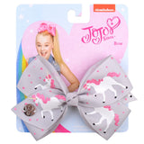 JOJO Bows Jojo Siwa Rainbow Printed Knot Ribbon Bow For Girls Handmade Boutique Hair Clip Children Hair Accessories