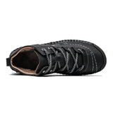 kamames kamames New Velvet Men's Shoes, High-Top Outdoor Men's Casual Shoes, Large Size Fine Belt Leather Shoes, Handmade Father Shoes