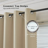 1pc Premium Blackout Curtains - Grommet Top, Thermal Insulated, Light Blocking Window Drapes for Bedroom, Living Room - Home Decoration, Room Darkening, Energy Saving, Easy Installation