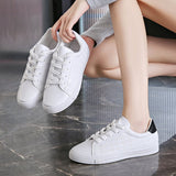 kamames kamames Help Shallow Small White Shoes 2024 Spring And Autumn New Korean Version Tie Sports Board Shoes Basic Flat Casual Women's Shoes