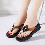 GKTINOO 2021 Summer Platform Flip Flops Fashion Beach Shoes Woman Anti-slip Genuine Leather Sandals Women Slippers Shoe