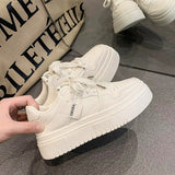 kamames kamames Shoes Girls Leisure 2023 Autumn New Round Head Leather Face Single Shoes Wear Casual Sports Small White Shoes Women