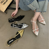 kamames kamames Version Of 2024 Summer Casual Flat With Roman Sandals With A Word Buckle Tip Soft Flat Women's Shoes