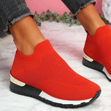 kamames Vulcanize Shoes 2022 Trendy Mesh platform Sneakers Socks Size 43 Women Shoes Breathable Socofy Casual Flats Zapatos Mujer