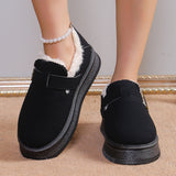 kamames Boots With Thick Soles Of Muffin 2024 New Winter Style Plush Shoes With Warm Woolen Cotton Shoes