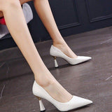 kamames kamames Women's Singles Shoes Summer French Fairy High Heels Light Mouth Solid Color Black Sexy Ladies Office Work Shoes