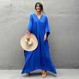 kamames Strapless Criss Cross Slim Party Dress Off Shoulder Women Long Dress 2022 Autumn Lantern Sleeve Backless Maxi Dress A1042