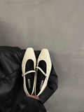 kamames kamames Silver French Spring And Autumn Small Single Shoes Women's 2024 New Hot Style With Skirt Mary Jane Evening Shoes