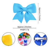 20colors 1piece Colorful Ribbon Hair Bows With Clip For Baby Girls Mini Cute Hairpins Barrettes Headwear Kids Hair Accessories