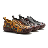 kamames Mother Shoes Front Lace Baotou Deep Mouth Women's Shoes Leather Soft Bottom With Wear-Resistant Soft Bottom Fashion For Middle-Aged And Elderly