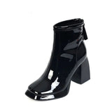 kamames NEW brand women autumn winter warm boots sexy high heels platform black brown zipper shoes woman ankle boots big size 34-39