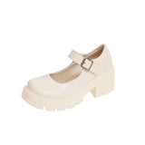 kamames New Ins Fashion Lolita Small Leather Shoes Thick Soles Jk Retro College Thick Heels Mary Jane Single Shoes