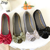 kamames Women Boat Shoes Loafers Bow Casual Shoes Woman Flats Slip on Flat Shoes Candy Color Breathable shoes Espadrilles Big Size 35-44