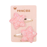 2Pcs/set Glitter Cartoon Cartoon Love Heart Crown Hair Clips For Girls Handmade Hairpins Boutique Barrette Kids Hair Accessories