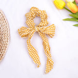 Women Streamers Scrunchies Polka Dot Floral Print Elastic Bow Hair Rope Girls Hair Ties Korean Sweet Hair Accessories Headwear