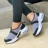 kamames Women's Shoes 2022 Zapatillas Mujer Fashion Mesh Casual Shoes Platform Wedge Sneakers Plus Size Flat Sports Zapatillas Sneakers
