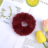 3.5 Inches New Winter Women Plush Scrunchie Girls Elastic Hair Bands Ponytail Holder Hair Rope Ties Headwear Hair Accessories