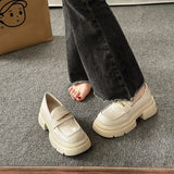 kamames Love Shoes Women's 2024 New Spring British Style Small Black Leather Shoes With A Single Shoe