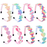 2022 Fashion Girls Glitter Hair Bands Cute Colors Hair Hoop Hairbands Lovely Bow Stars Headbands For Kids Gifts Hair Accessories