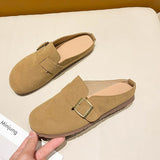 kamames kamames Baotou Slippers Female 2024 Summer New Wear Muller Shoes Women's Shoes Sen Female Wind Flat Lazy Drag