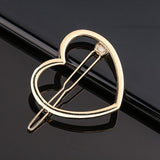 Fashion Metal Love Heart Hair Clip Elegant Star Round Barrette for Women Girls Sweet Hairpins Barrettes Hair Accessories