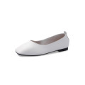 kamames Chunsen Female Flat-Soled Square-Headed Single Shoes Two Shallow-Mouthed Pregnant Grandmother Shoes Retro Semi-Dragging Fairy Lazy Shoes