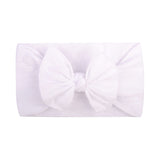 1PCS New Cotton Solid Baby Headband For Cute Girls Kid Wide Bow Knot Turban Elastic Hairbands Handmade Headwear Hair Accessories