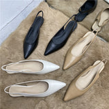 New Pointed Toe Flat Shoes Spring 2021 Closed Toe Strap Flat Heel Women's Sandals