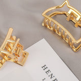 New Women Girls Cute Heart Hollow Geometric Gold Alloy Hair Claws Sweet Headband Hair Clips Hairpins Fashion Hair Accessories