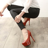 kamames kamames Version Of Fashion Business Fashion Nightclub Super High Heel Waterproof Platform Shallow Mouth Women's Single Shoes High Heels 8126-17