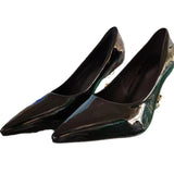 kamames kamames Photo Single Shoes Women 2023 Spring Autumn New Fashion High Heels Women's Lacquer Leather Tip