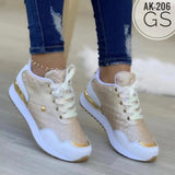 kamames New Large-Size Sports Shoes Are In Stock Before The Autumn And Winter Style Of 2023 Tied With Plaid And Thick Soles.