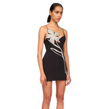 kamames Strap Bandages Dress 2022 New Beading Women Sexy Clothing Club Party Celebrity Mini Dress