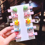 10PCS/Set New Girls Cute Cartoon Ice Cream Unicorn Hair Clips Kids Lovely Hairpins Headband Barrettes Fashion Hair Accessories