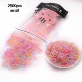 1000pcs/Pack Girls Colorful Small Disposable Rubber Bands Gum For Ponytail Holder Elastic Hair Bands Fashion Hair Accessories