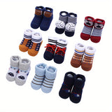 3 Pairs Newborn Baby Short Socks, Spring And Autumn Anti-sweat Socks Infant, Cute Soccer Cartoon Baby Boy Socks Suitable For Winter Use