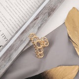 New Women Girls Cute Heart Hollow Geometric Gold Alloy Hair Claws Sweet Headband Hair Clips Hairpins Fashion Hair Accessories