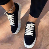 kamames kamames New Wish Independent Station Large Size Leisure Sports Flat Shoes Tie Canvas Shoes Women's Shoes