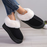 kamames Warm Wool Snow Boots 2024 Winter Thickened Warm Fur As A Whole Comfortable To Wear Casual Cotton Shoes