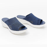 kamames Women's Shoes Summer 2022 Plus Size Wedge Platform Sandals Soft Bottom Beach Muje Ladies Outdoor Light closed toe Flat Slippers