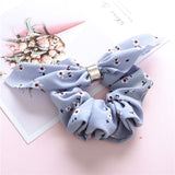 Women Vintage Striped Bow plaid Scrunchie For Girls Ponytail Holder Elastic Hair Bands ties Rubber Headwear Hair Accessories