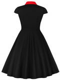 kamames 4XL Big Size Women Summer Vintage Cotton Dress 2023 Rockabilly Big size 5XL Swing Retro Black Dress Party Feminino Vestidos