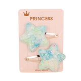 2Pcs/set Glitter Cartoon Cartoon Love Heart Crown Hair Clips For Girls Handmade Hairpins Boutique Barrette Kids Hair Accessories