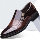 kamames kamames Shoes Factory 7529 Embroidered Leather Shoes Men's Business Leather Shoes Pointed Kit Zip Men's Shoes