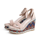 kamames kamames Wedge Sandals Women 23 New Summer Platform Shoes With A Hemp Heel Waterproof Platform