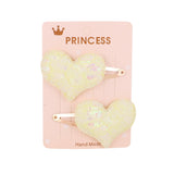 2Pcs/set Glitter Cartoon Cartoon Love Heart Crown Hair Clips For Girls Handmade Hairpins Boutique Barrette Kids Hair Accessories