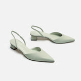 kamames kamames Sandals Women's 2023 New Summer Simple Pointed Square Heels Women's High Heels Ribbon Fashion Women's Singles Shoes