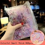 1000pcs/Pack Girls Colorful Small Disposable Rubber Bands Gum For Ponytail Holder Elastic Hair Bands Fashion Hair Accessories