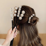 New Pearls Magic Bun Maker Hairbands Donut Pearl Flower Hair Bands Fashion Girls DIY Hairstyle Headband Tools Accessories